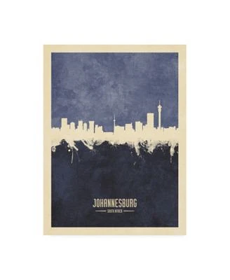 Michael Tompsett Johannesburg South Africa Skyline Navy Canvas Art