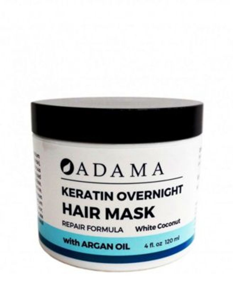 Adama Minerals Keratin Hair Mask, White Coconut with Argan Oil
