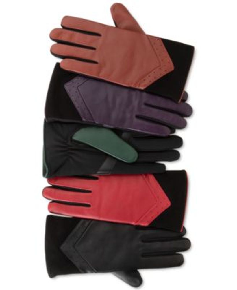 Women's Sleekheat Leather Smartouch Gloves with Fleece Lining
