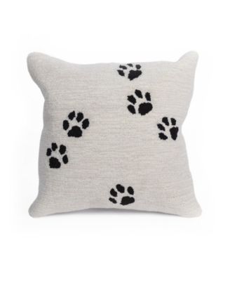 Liora Manne Frontporch Paw Prints Indoor, Outdoor Pillow - 18" Square