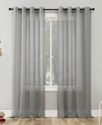 51" x Crushed Sheer Voile Grommet Top Curtain Panel