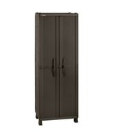 Rimax Brown Resin Rattan Wardrobe Cabinet