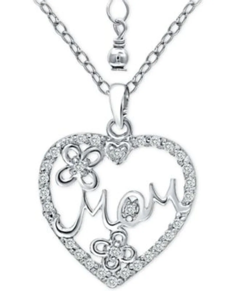 Giani Bernini Cubic Zirconia Heart Pendant Necklace In Sterling