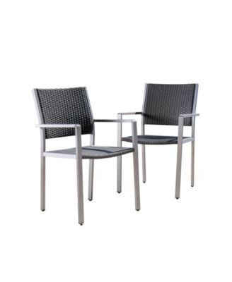 Cape Coral Outdoor Dining Chairs with Frame, Set of 2