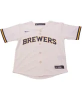MLB Milwaukee Brewers Toddler Boys' Pullover Jersey - 4T