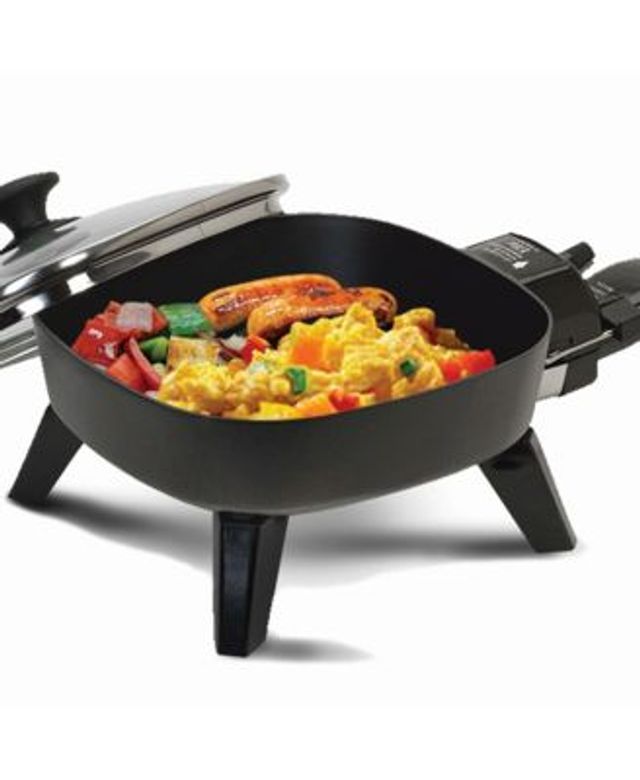 Brentwood 12 Round Non-Stick Electric Skillet with Vented Glass Lid