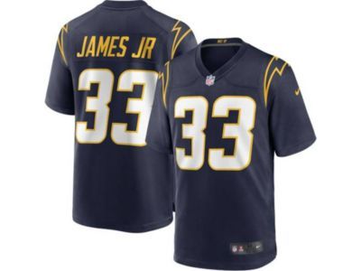 Los Angeles Rams and Los Angeles Chargers jerseys on display at