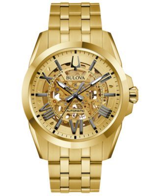 Men's Automatic Classic Sutton Gold-Tone Stainless Steel Bracelet Watch 46mm 