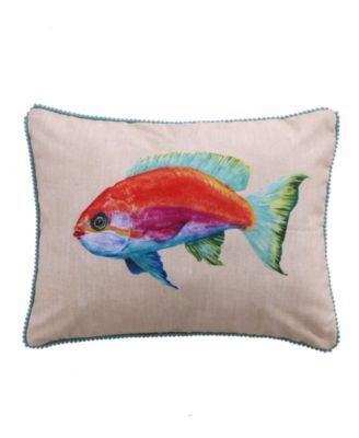 Home Colored Fish Decorative Pillow, 14" x 18"