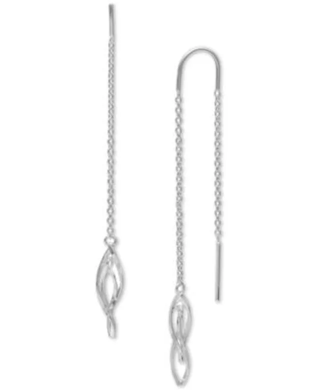 Giani Bernini Cubic Zirconia Bezel Threader Earrings in Sterling