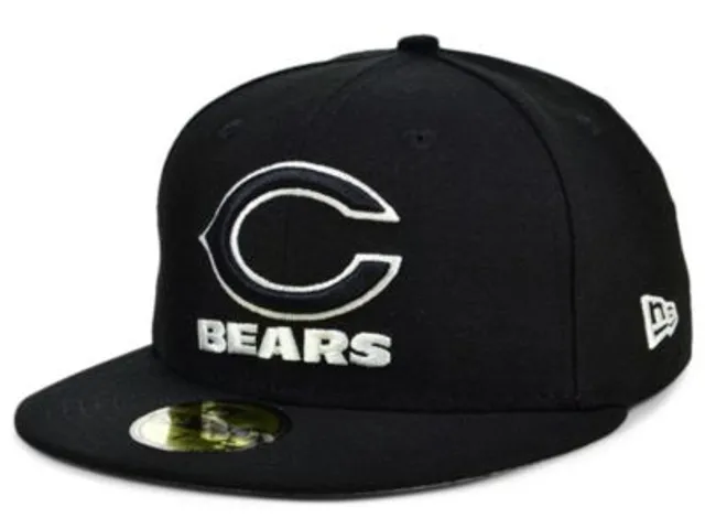 chicago bears black fitted hat