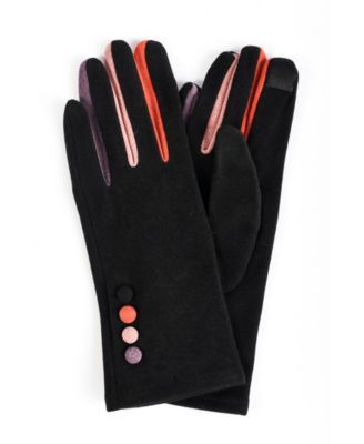 Women's Finger Pop Color Jersey Touchscreen Glove