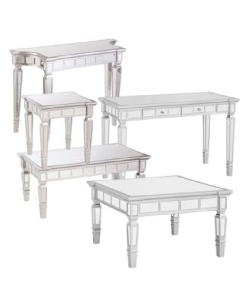 Galso Glam Mirrored Writing Desk with Drawers