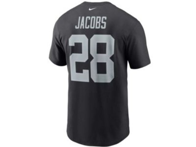 Men's Nike Josh Jacobs Gray Las Vegas Raiders Name & Number T-Shirt 