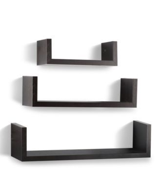 Wooden Wall Floating Shelves, Set of 3