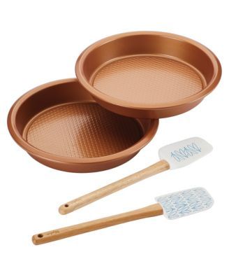 Ayesha Collection Nonstick 4-Pc. Bakeware Cake Pan and Utensil Set