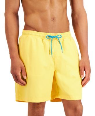 Men's Quick-Dry Performance Solid 7" Swim Trunks, Created for Macy's 