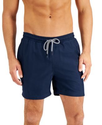 INC Men's Regular-Fit Quick-Dry Solid 5" Swim Trunks, Created for Macy's