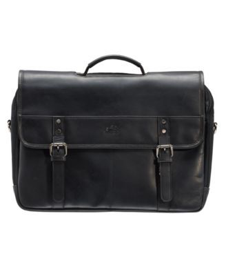 Men's Double Compartment Briefcase with RFID Secure Pocket for 15.6" Laptop and Tablet