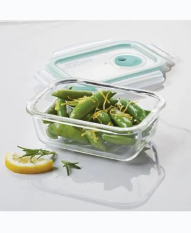 LocknLock Purely Better Glass Food Storage Container with Lid, 32 Ounce,  Clear