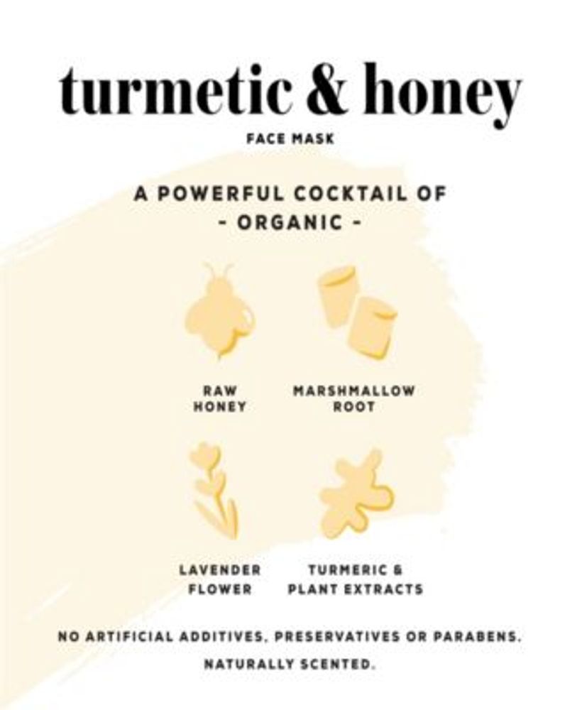 Women's Turmeric and Honey Facial Mask, 4 oz