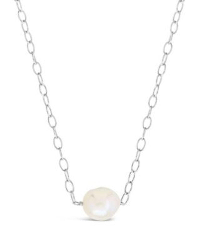 Sterling Forever Women's Medium Pearl Pendant Necklace