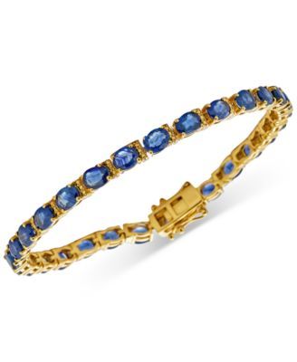 Sapphire Tennis Bracelet (14 ct. t.w.) in 14k Gold-Plated Sterling Silver 