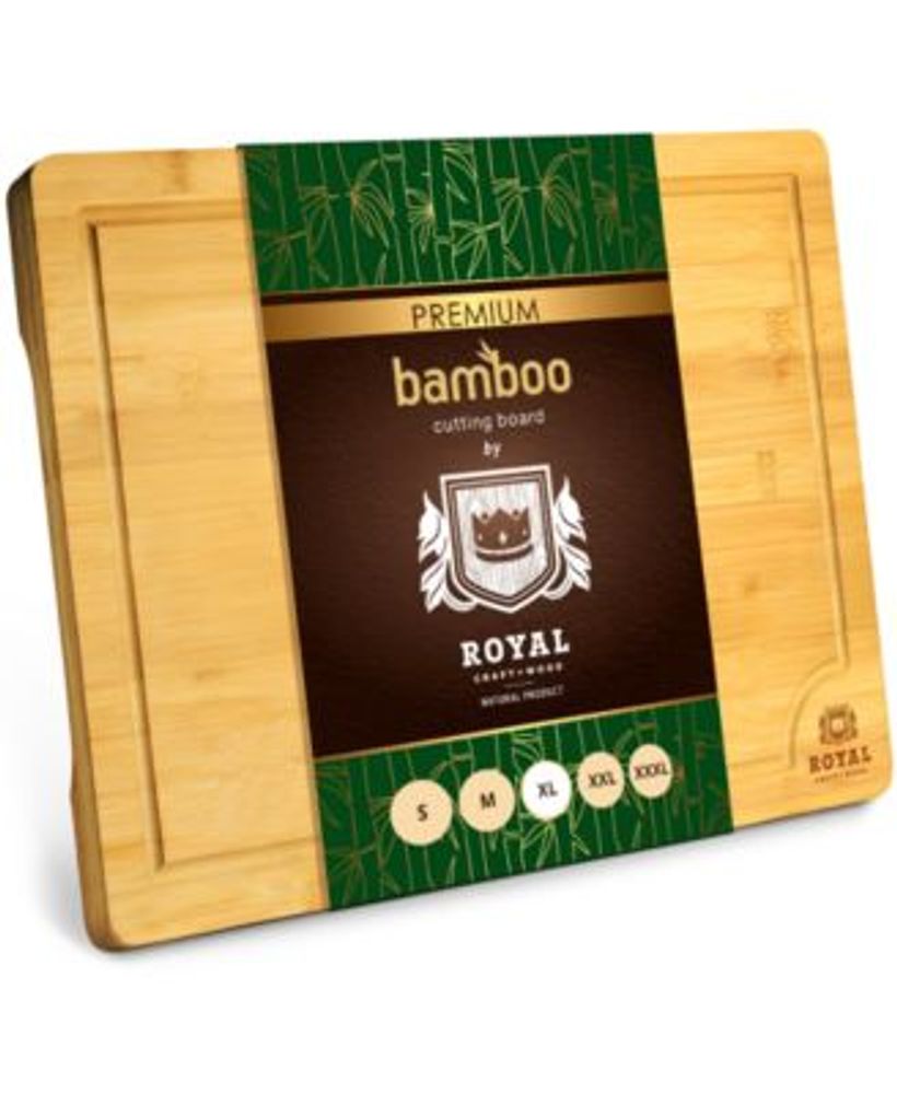 Organic Bamboo Cutting Board For Kitchen with Juice Groove