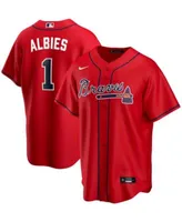 Nike Men's Ozzie Albies Red Atlanta Braves Alternate Replica Player Name  Jersey
