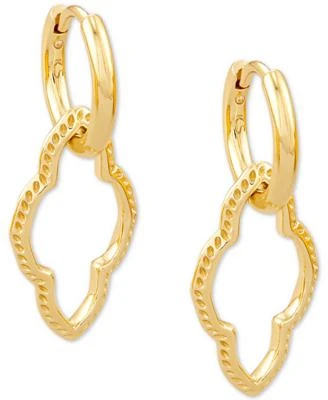 Medallion Charm Huggie Hoop Earrings