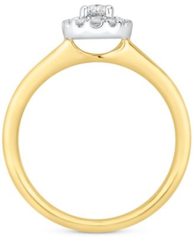 フォーエバーマーク レディース リング アクセサリー Diamond Round Halo Diamond Engagement Ring (5 Ct.  In 14k White Gold White Gold 指輪・リング