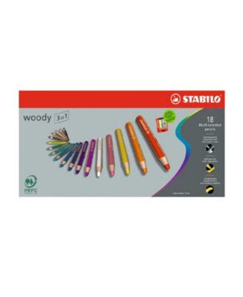 Crayon STABILO woody 3 in 1 in a box of 10