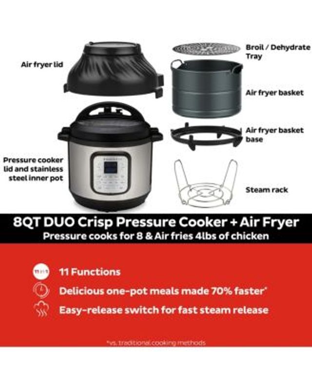 Instant Pot 6.5-Quart Duo Crisp Pressure Cooker Basket Airfryer