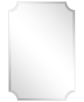 Frameless Rectangle Scalloped Beveled Mirror - 24" x 36"