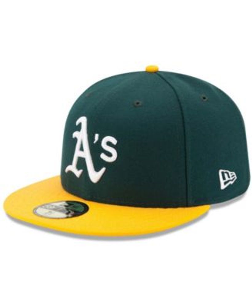 Oakland Athletics New Era Retro 59FIFTY Fitted Hat - Stone/Green