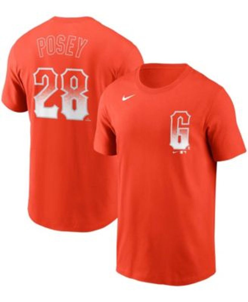 Nike Men's Buster Posey Orange San Francisco Giants 2021 City Connect Name  & Number T-Shirt