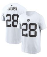 WOMENS Las Vegas Raiders JOSH JACOBS V-Neck Ringer Shirt Black