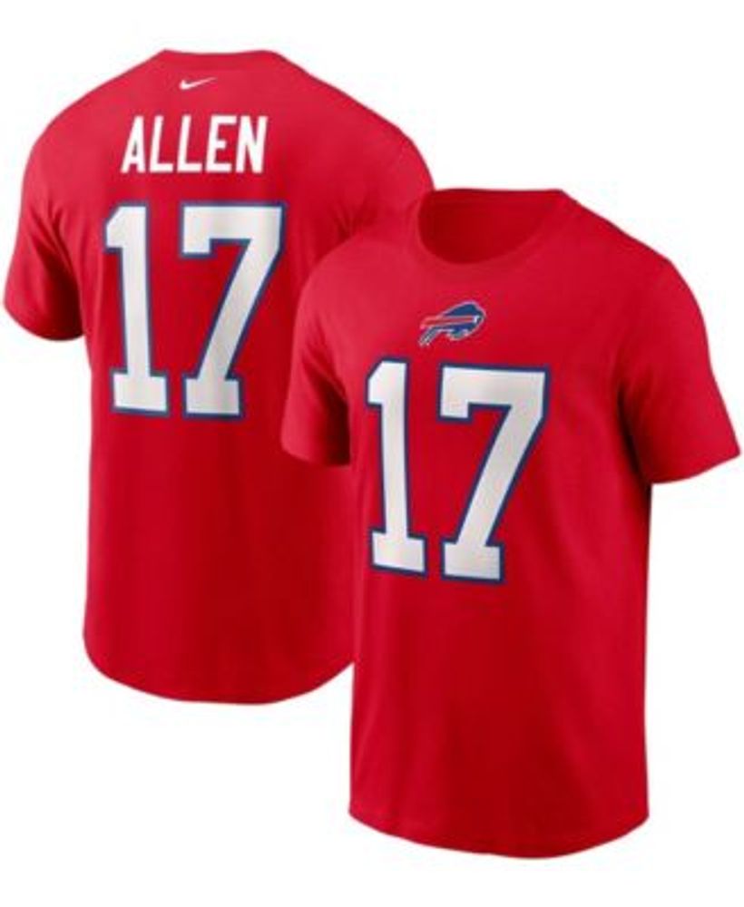 Men's Nike Josh Allen White Buffalo Bills Name & Number T-Shirt