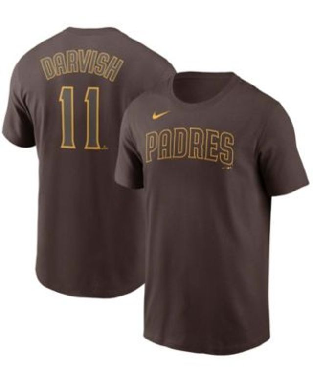 Men's Nike Manny Machado Gold San Diego Padres Name & Number T-Shirt
