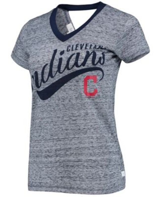 Touch Women's Navy Cleveland Indians Hail Mary V-Neck Back Wrap T-shirt -  Macy's