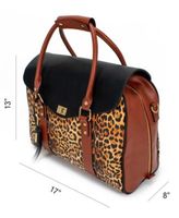 Badgley Mischka Leopard Travel Tote Weekender Bag