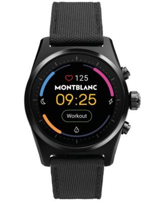 Men's Summit Lite Black Fabric Strap Smart Watch 43mm