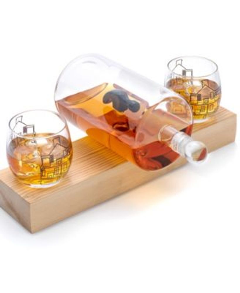 Atlas 5 Piece Whiskey Decanter Set JoyJolt