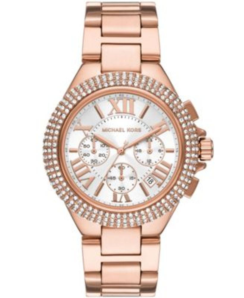 Michael Kors Women's Camille Rose Gold-Tone Stainless Steel Bracelet Watch,  43mm | MainPlace Mall