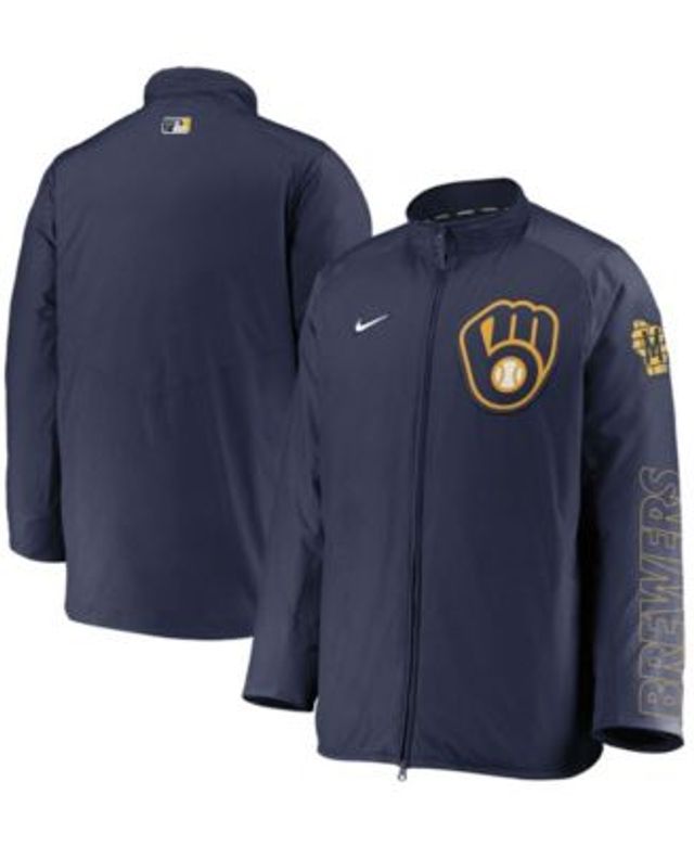 MILWAUKEE BREWERS MEN'S SMALL NIKE SOFTSHELL HOODIE NEW