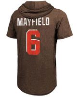 Fanatics Branded Baker Mayfield Cleveland Browns Brown Player Name & Number  Tri-Blend Hoodie T-Shirt