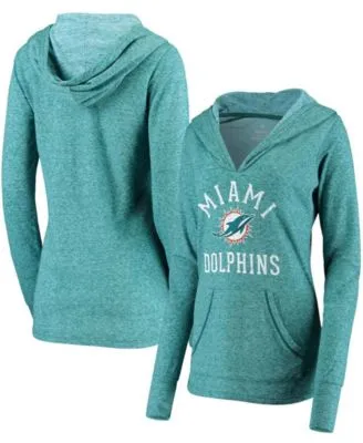 NFL Miami Dolphins Majestic Full Zip Hoodie Grey Women's Medium