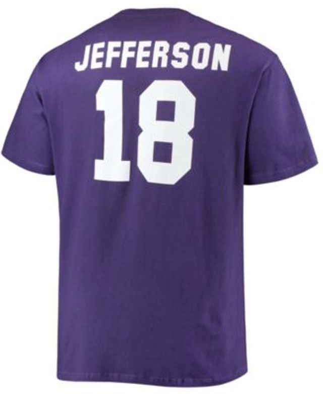 Men's Fanatics Branded Justin Jefferson Purple Minnesota Vikings Big & Tall Player Name & Number T-Shirt