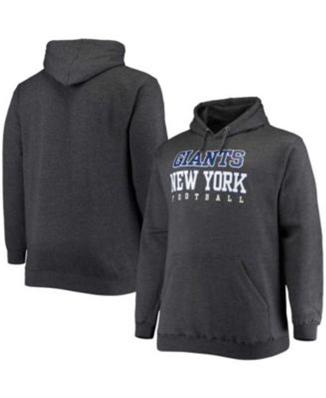 Men's Black/Blue Carolina Panthers Big & Tall Pullover Hoodie