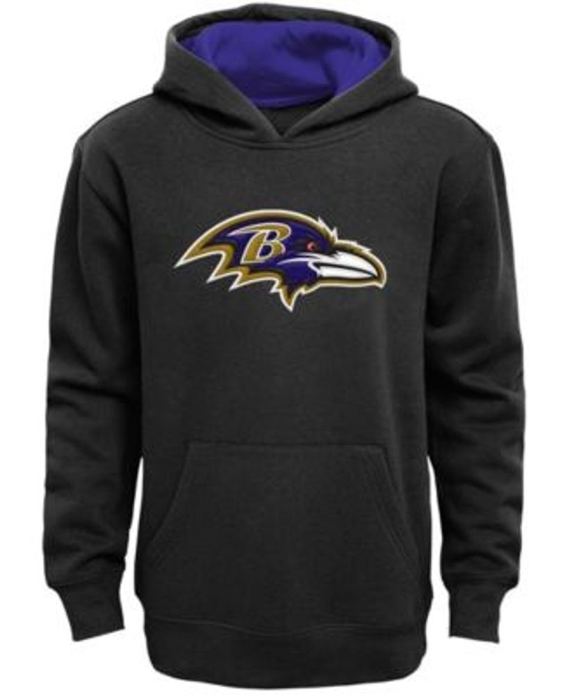 Outerstuff Youth Boys Black Baltimore Ravens Fan Gear Prime Pullover Hoodie
